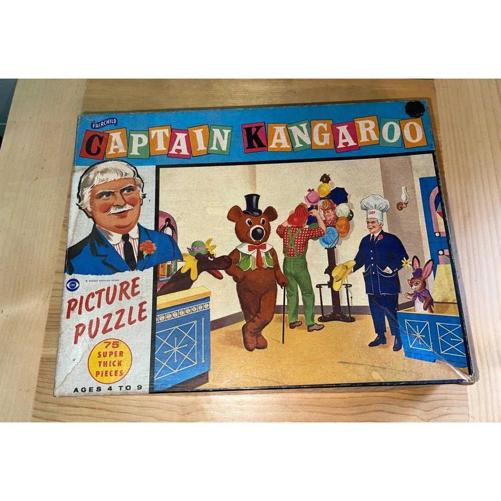 Rare Captain Kangaroo puzzle 1560.‎ Complete in box Vintage